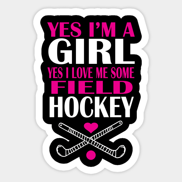 Girl love me some field hockey Sticker by TshirtsCintia